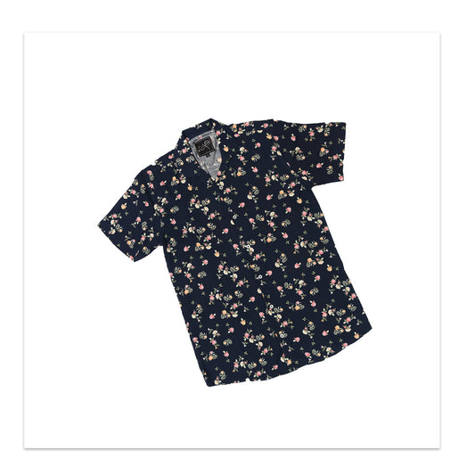 Floral Navy Blue Shirt - Men's