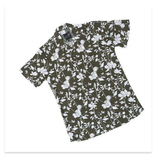 Green Floral Shirt - Men's